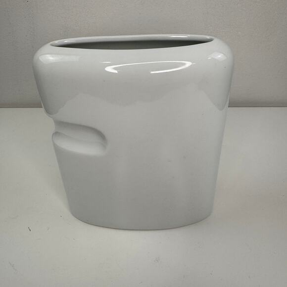 Hakusan Japan Pottery Vase White Ceramic MCM Modern Minimalist RARE - Picture 3 of 5